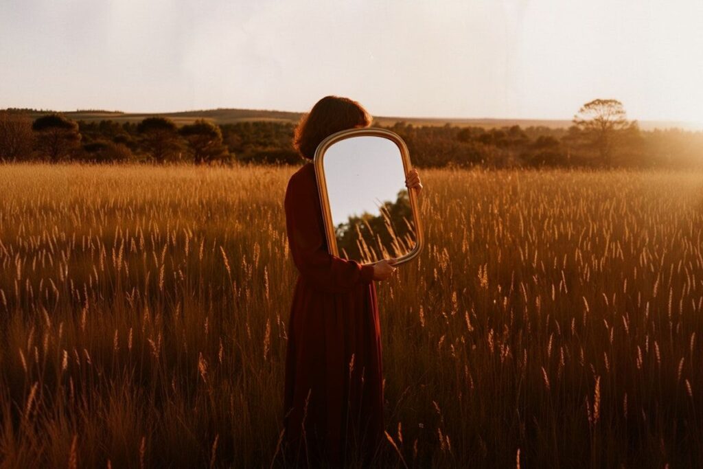 Mirror in golden field