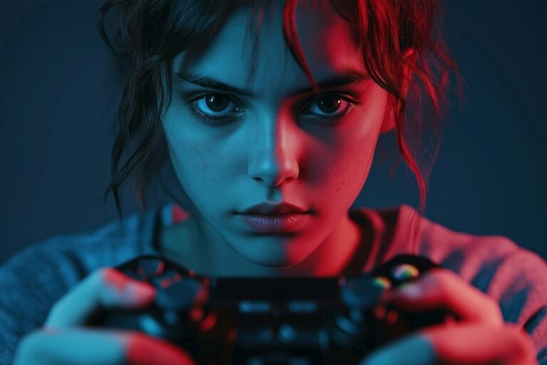 Intense gaming focus